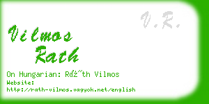 vilmos rath business card